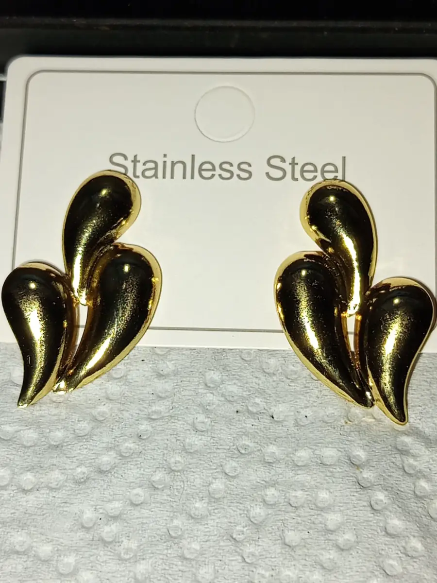 Aretes Dorados Acero Inoxidable