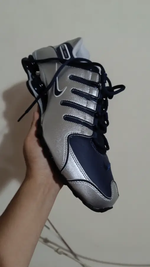 Zapatillas Nike Shox Plata Azul para caballero ✨